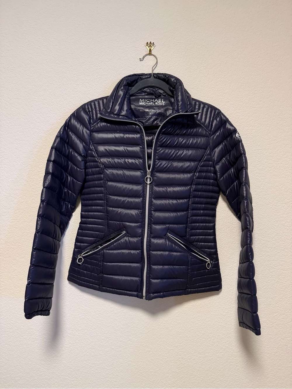 MICHAEL Michael Kors Navy Quilted Packable Puffer Jacket